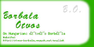 borbala otvos business card